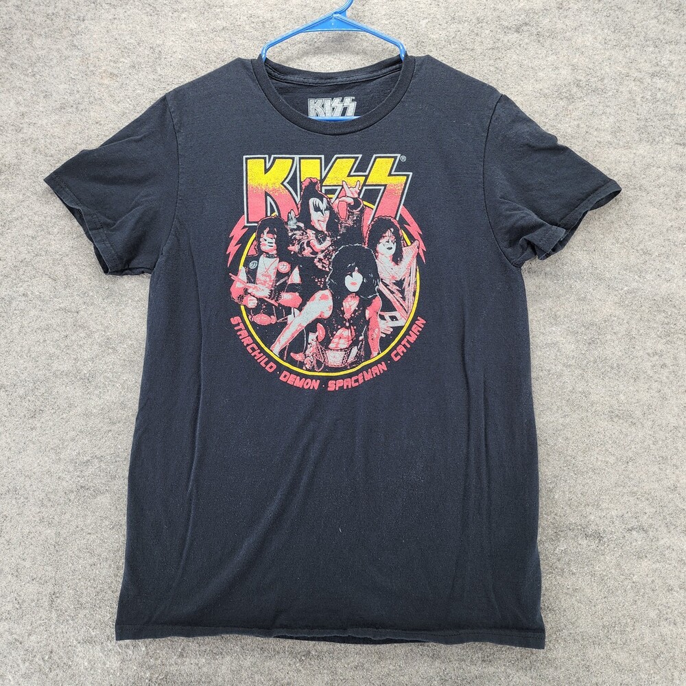 KISS Shirt Womens Medium Short Sleeve Black
